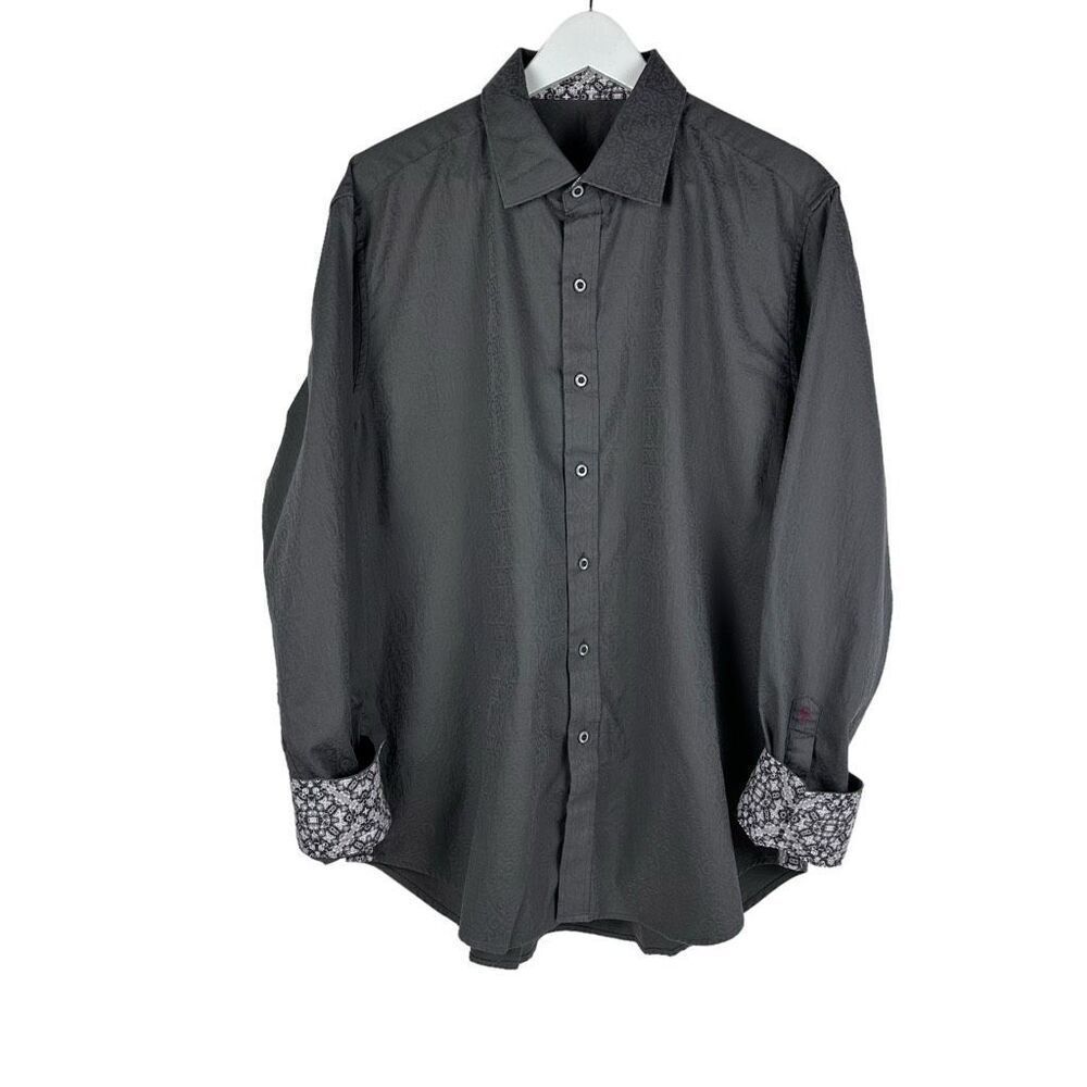 Robert Graham Classic Fit XL Dress Shirt Gray